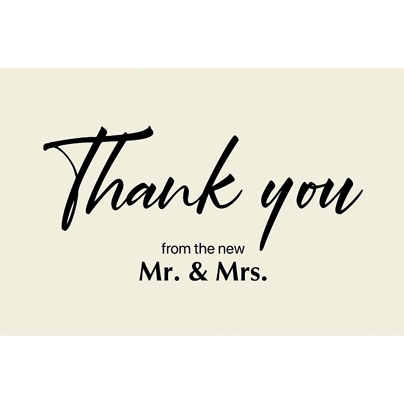 Better Office Wedding Thank You Cards with Envelopes, 4" x 6", White/Black, 120/Pack (64642-120PK) image 1