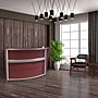 Regency Marque 72"W Curved Reception Desk Workstation, Mahogany (77290MH)~#|#~0B0B3EA7-8C09-440A-AF8E9DDD6182C6EA_sc7