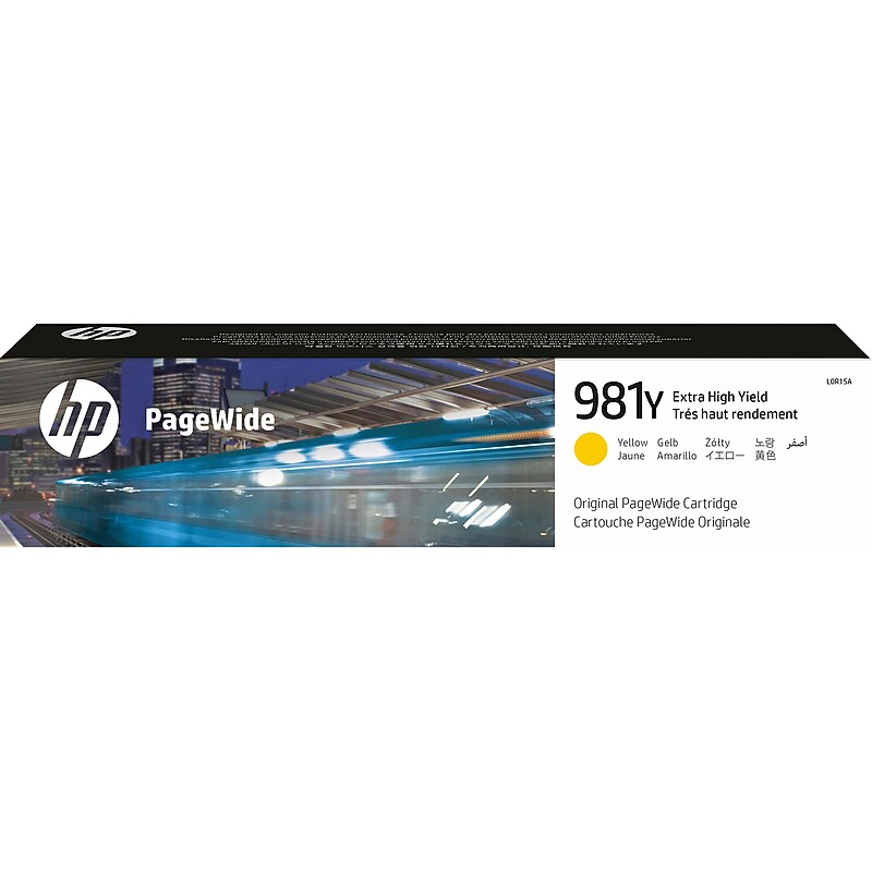 HP 981Y Yellow Extra High Yield Ink Cartridge, Prints Up to 16,000 Pages (L0R15A) image 1