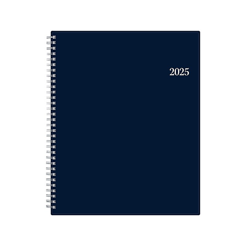 2025 Blue Sky 8.5" x 11" Weekly & Monthly Planner, Plastic Cover, Navy (147971) image 1
