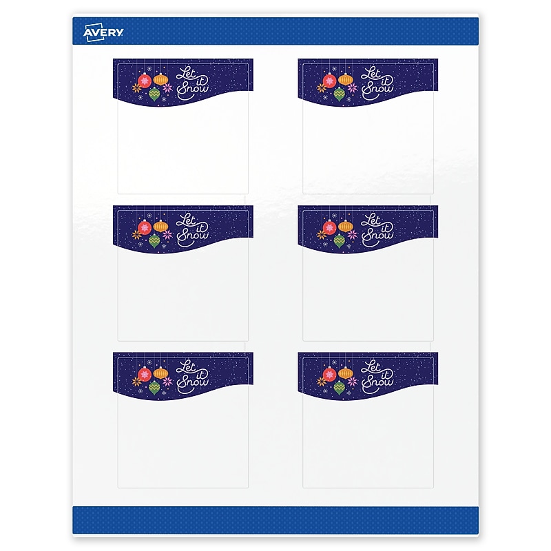 Avery Square Multipurpose Labels, 3" x 3", White, 60/Pack (19479370447) image 1