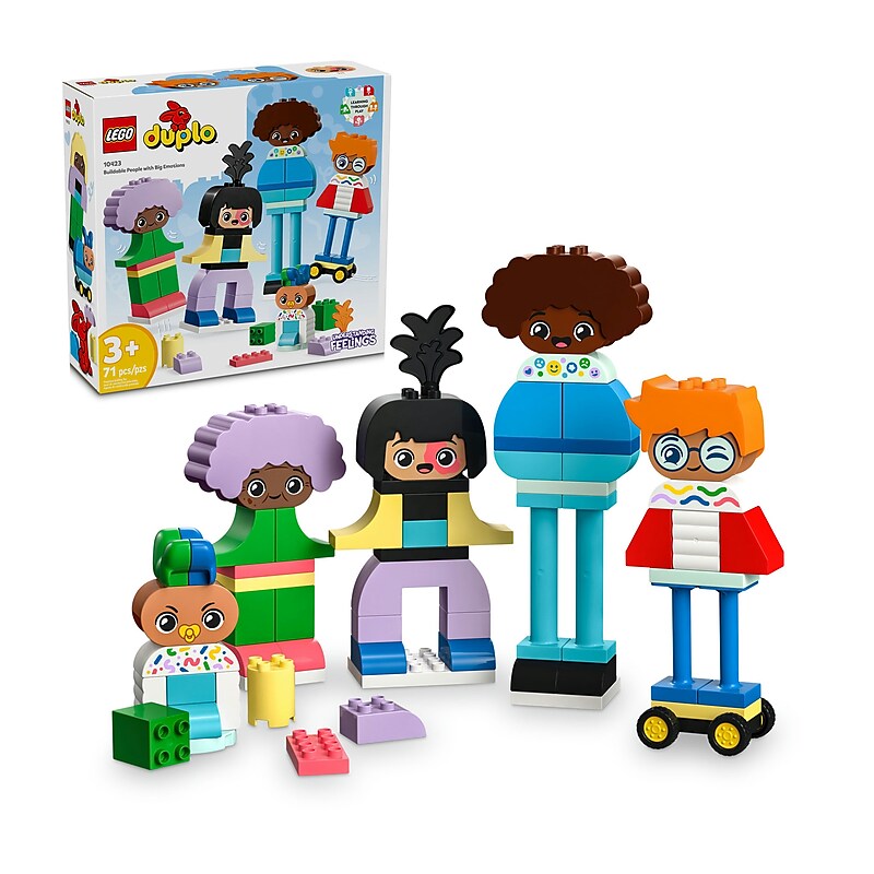 LEGO DUPLO Town Buildable People with Big Emotions, 71 Pieces (10423) image 1
