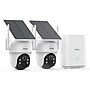 aosu 2K QHD 3.0-MP Outdoor Dual-Band Wireless AI-Smart Solar Security 2-Camera Kit w/HomeBase Recorder, White (C9C3CA11)~#|#~0B27D451-8211-495D-A6EB1E82258209EF_sc7