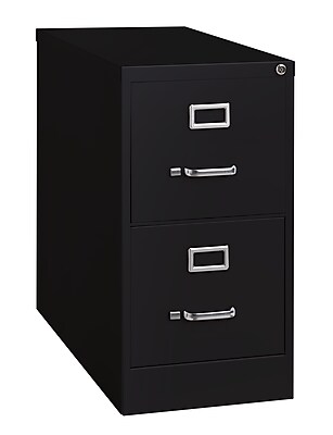 Hirsh Commercial 2-Drawer Vertical File Cabinet, Letter Size, Lockable, 28.375″H x 15″W x 26.5″D, Black (14101) Simolary simolary.com