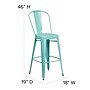 Flash Furniture Carly Indoor-Outdoor Bar Height Stool with Back, Mint with Mint Seat (ET353430MINTP1M)~#|#~0B2FDB06-CC3A-443D-8969A6342861D1DF_sc7