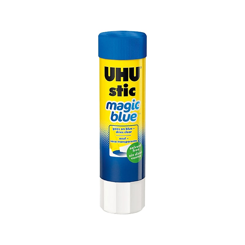 UHU Magic Blue Washable Glue Stick, Blue, 6/Pack (STD99601CT) image 1