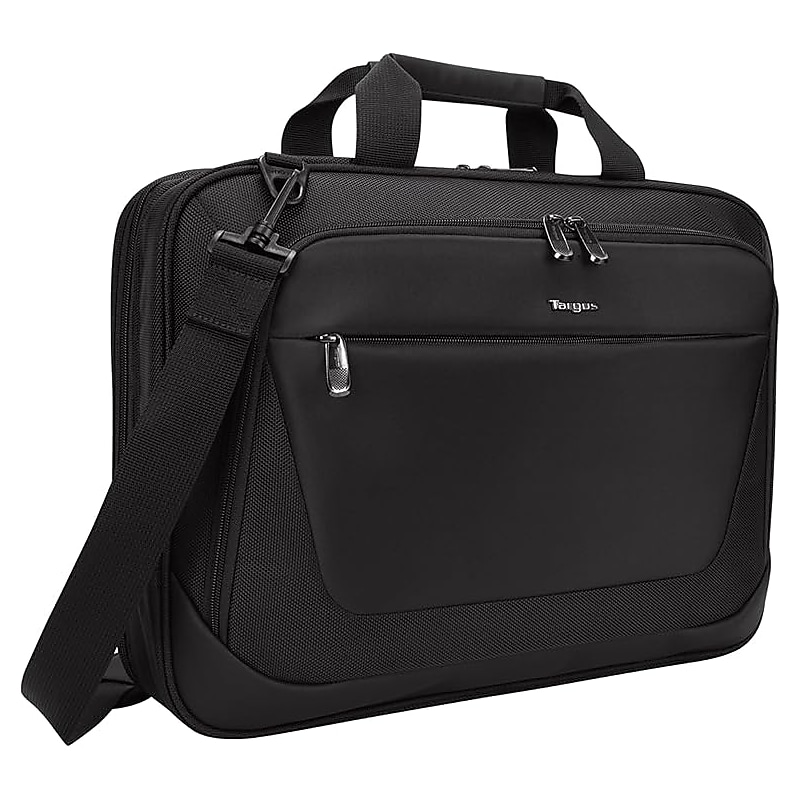 Targus CityLite Expandable Polyester Briefcase, Laptop Compatible, Black (TBT053US) image 1