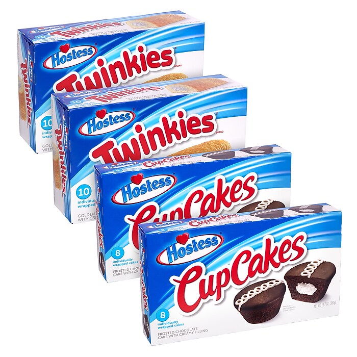 Hostess Twinkie & Cupcake Variety Pack, 4/Pack (600-04134) | Staples