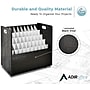 AdirOffice 50-Slot Mobile Roll File, 28.5"H x 30"W x 15.75"D, Black (626-BLK-2PK)~#|#~0B3A211D-38C2-4117-8F7B57267B1A4278_sc7