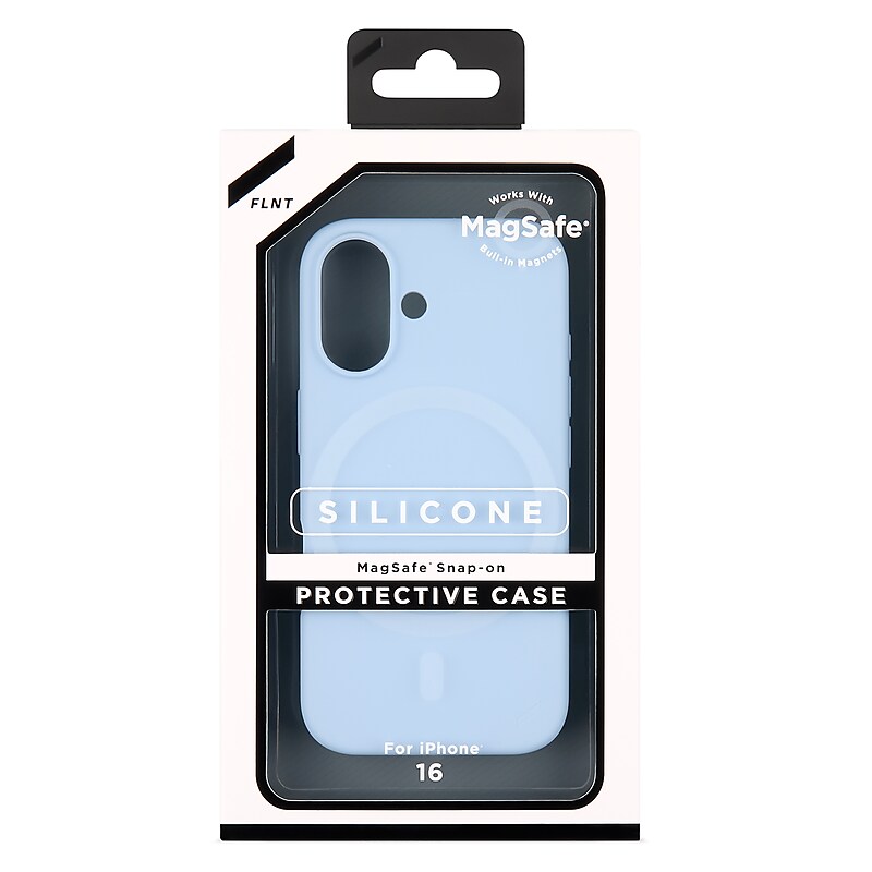 FLNT Silicone MagSafe Snap-On Protective Case for iPhone 16, Skyride (IC8062M-16-BLM) image 1