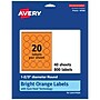 Avery Circle Multipurpose Labels, 1-2/3" Dia., Bright Orange, 800/Pack (94508)~#|#~0B454A2D-3353-4279-998830DAA48CA048_sc7