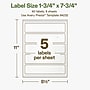 Avery Hemp Rectangle Laser/Inkjet Multipurpose Labels, 1-3/4" x 7-3/4", Off-White (40/Pack)~#|#~0B46FB04-207E-4236-B79AC6F2F2127C4C_sc7
