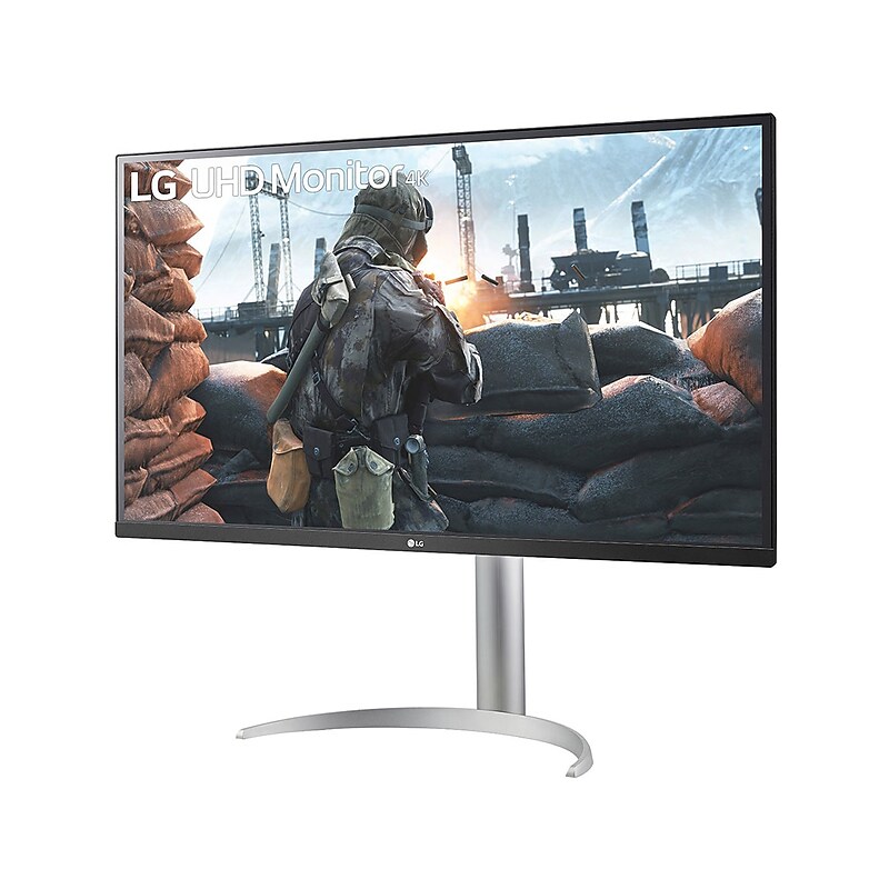 LG 27" 4K Ultra HD 60 Hz LCD Monitor, Black/White (27BP55U-B) image 1