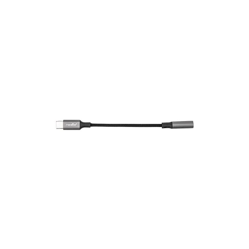 Rocstor USB-C to 3.5mm Headphone Jack Adapter, Male to Female, Black (Y10A333-B1) image 1