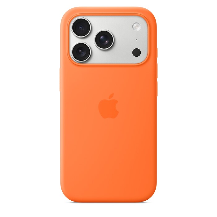 Apple Silicone MagSafe Phone Case for iPhone 17 Pro, Orange (MGFE4ZM/A) |  Staples