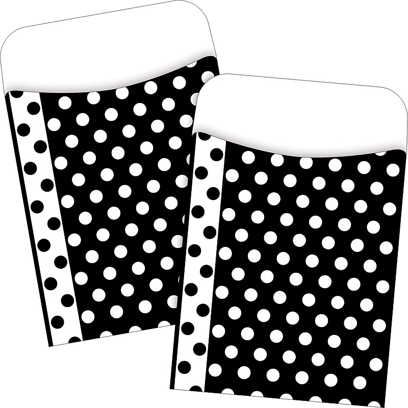 Barker Creek Dots Library Pockets, 5.125" x 3.5", 60/Set (BC3820) image 1