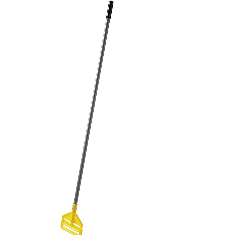 Rubbermaid Invader 60" Fiberglass Wet Mop Handle, Gray/Yellow (FGH14600GY00) image 1