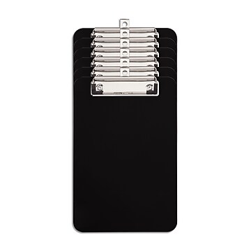 Staples Plastic Clipboards, Letter Size, Black, 6/Pack (23143)