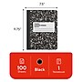 STAPLES Composition Notebook, 7.5” x 9.75”, Graph Ruled, 80 Sheets, Black/White~#|#~0B60B483-BEC2-43DE-841AAD4021ED7403_sc7