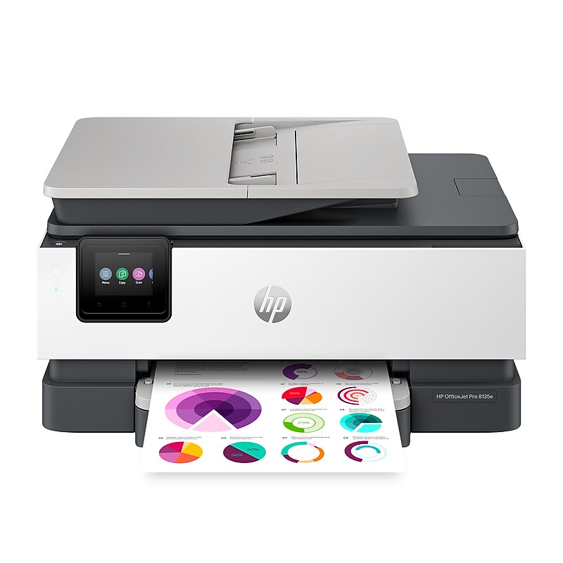 HP OfficeJet Pro 8135e Wireless Color All-In-One Printer, Scan, Copy, Fax, 3 Months Free Instant Ink, AI Enabled (40Q35A) image 1