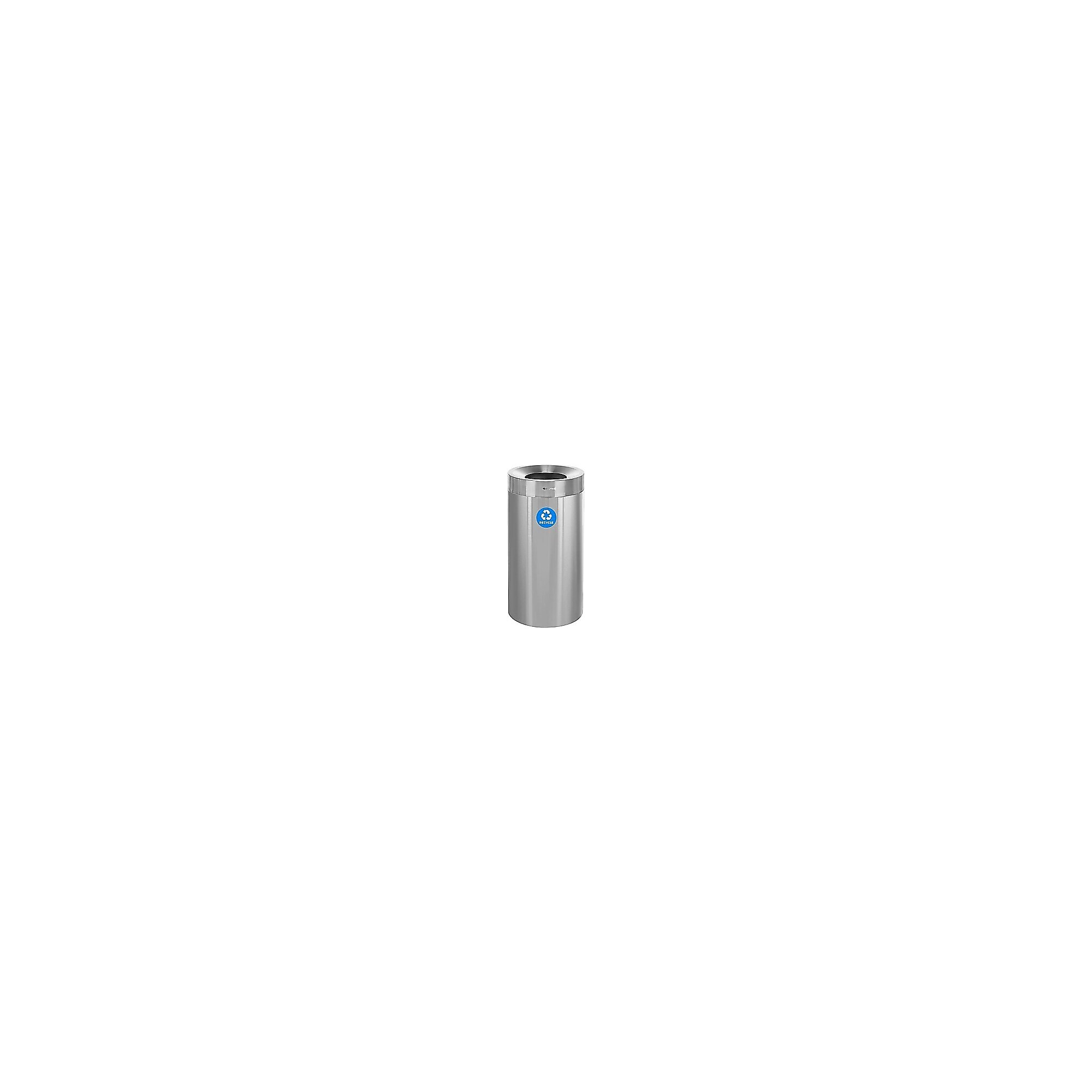 Alpine Industries Stainless Steel Recycling Bin, 27 Gallon, Silver (ALP475-27-R) Sansujyuku sansujyuku.com