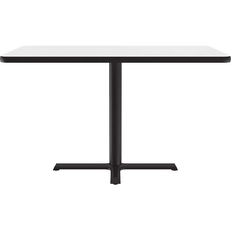 Correll Dry-Erase Markerboard Cafe Table, 30" x 48", Frosty White/Black (BCT3048DE-80) image 1