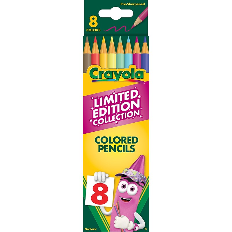 Crayola Limited Edition Collection Kid's Colored Pencils, Assorted Colors, 8/Pack (68-2128) image 1