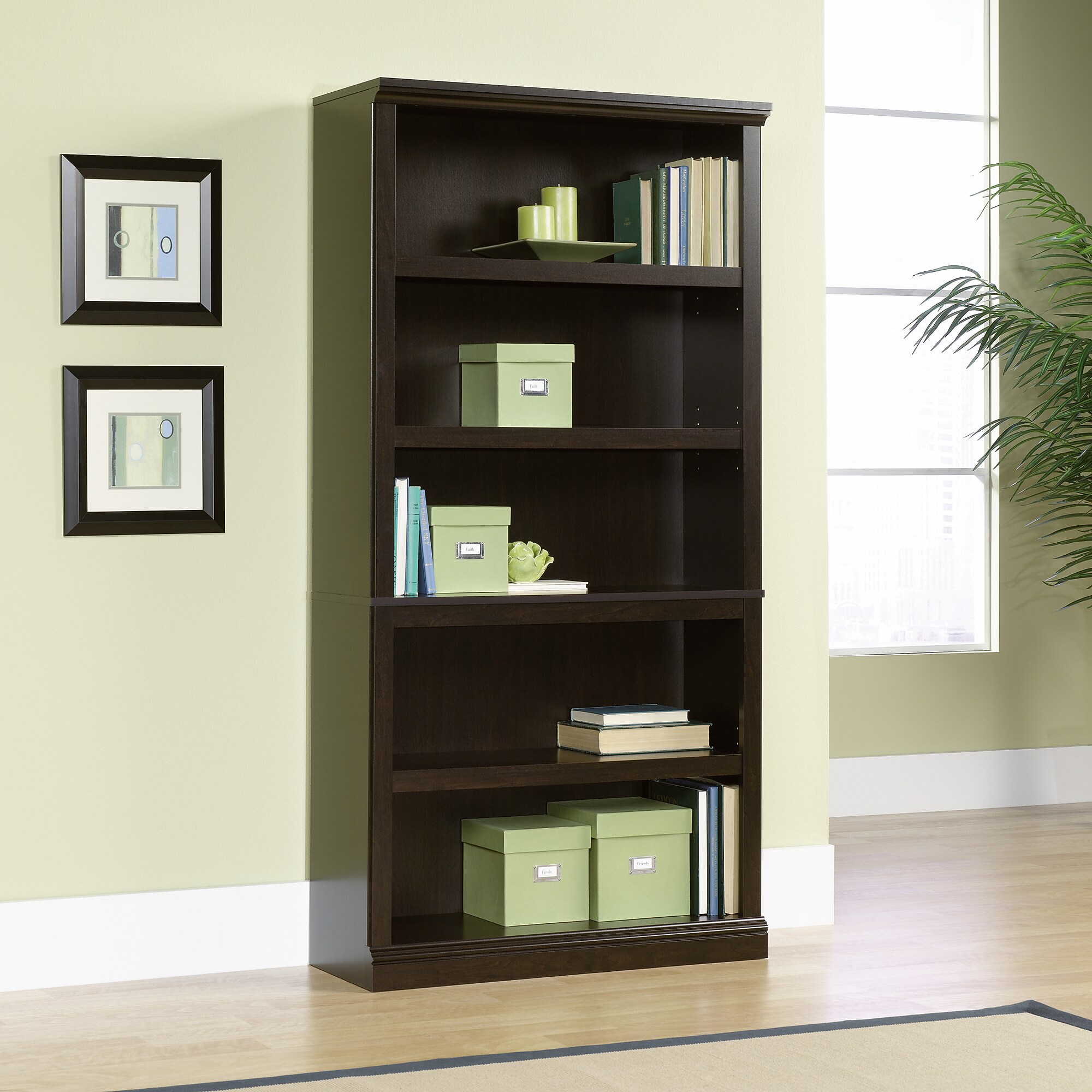 Sauder Select 70″H 5-Shelf Bookcase, Jamocha Wood (410375) Sansujyuku sansujyuku.com