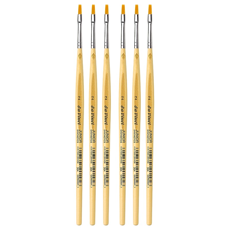 da Vinci JUNIOR Mixed Media Synthetic Bristle, Round Brush, 6/Bundle (DVXVA3042-6) image 1
