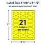 Avery Oval Scalloped Laser/Inkjet Multipurpose Labels, 1-1/8" x 2-1/4", Neon Yellow (840/Box)~#|#~0B713665-E556-4C06-819E399ADA988653_sc7