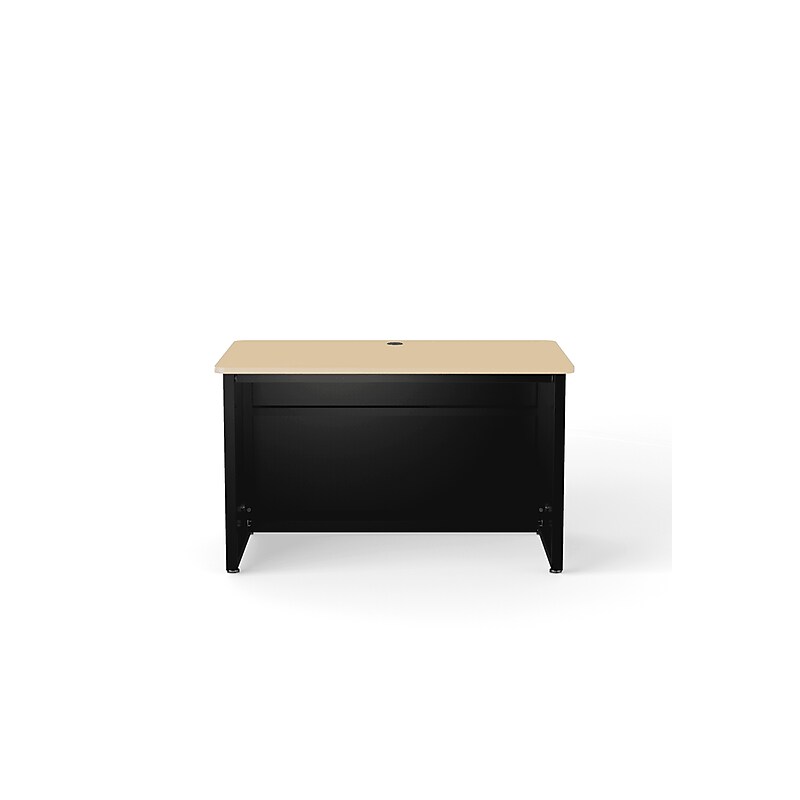VersaDesk 48"W Enclosed Versa Classroom Desk, Maple/Black (CD4830-BM) image 1