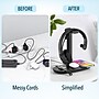 Delton 20X Noise Canceling Bluetooth Mono Computer Headset With HS1 Wireless Charging Station, Black (DHSWC120XD)~#|#~0B7477F3-6F4D-43C3-83655E3227AED59C_sc7