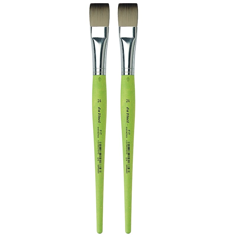da Vinci FIT Mixed Media Synthetic Bristle, Flat Brush, 2/Pack (DVXVA37424-2) image 1
