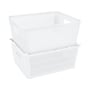 Simplify Slide to Stack Storage Tote, Plastic, White, 2/Pack (25930-WHITE-ST)~#|#~0B75D142-573C-4CF3-AED6C5E480CFAB65_sc7