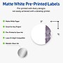 Avery Laser/Inkjet Circle Multipurpose Labels, 3" Dia., White, 60/Pack (S00F4S)~#|#~0B778273-FE26-41B6-8B9A98365CAEB6B9_sc7
