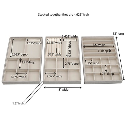 Household Essentials Stackable Jewelry Trays - Thumbnail 2