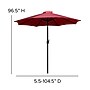 Flash Furniture Lark Outdoor Patio Dining Table Set, Red Umbrella, 7 Piece Set (X30484UB19BRD)~#|#~0B81732E-AE48-4E07-B2E53A58C5B2047C_sc7