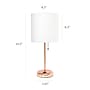 Simple Designs 19.5" LED Table Lamp, Rose Gold/White Shade (LT2024-RGD-CCLB)~#|#~0B847CFB-8B49-4329-A9D6806C31578EA9_sc7