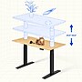 FlexiSpot E7COMMERCIAL 55''W Electric Height Adjustable Standing Desk, Bamboo/Black(E7BCOM5528-LBZB)~#|#~0B849C18-B7AF-451A-A7F8170ED08860D0_sc7