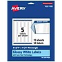 Avery Laser/Inkjet Multipurpose Labels, 1.25" x ", Glossy White, 50/Pack (94262)~#|#~0B86DF24-555B-4020-82984D691BF0C51D_sc7
