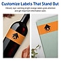 Avery Rectangle Multipurpose Labels, 11" x 4.25", Bright Orange, 80/Pack (94266)~#|#~0B8FD206-AF6C-4891-8E1302AB87ED863D_sc7
