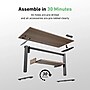 Huanuo 48"W Electric Rectangular Adjustable Standing Desk with Keyboard Tray, Walnut (HNESD71WN)~#|#~0B913AA1-850F-4280-8A017823073441CF_sc7