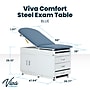 Viva Comfort Adjustable Exam Table with Stirrups & Storage, 500 lbs. Capacity, Blue (ADI996-09-SSU2-BLU-MK)~#|#~0B957B60-5461-4687-94EE9D5BD291612C_sc7
