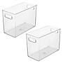 iDESIGN Small Stackable Plastic Storage Bin, Clear, 2/Pack (29401M2)~#|#~0B9A6E55-A397-4343-A4A2D3E7729230DD_sc7