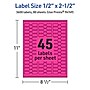 Avery Laser/Inkjet Barbell Multipurpose Labels, 0.5" x 2.5", Neon Magenta, 3600/Box (94749)~#|#~0B9E1AB1-8336-4A10-8C1EE893DEBAD40D_sc7