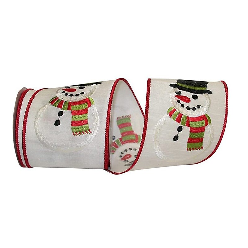 JAM Paper Ribbon, Embroidered Snowman (52640348387) image 1