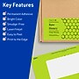 Avery Printable Rectangle Multipurpose Labels, 2.5" x 4", Bright Green, 30/Pack (94245)~#|#~0BA2B4EF-4DB0-480D-BFA637B3778E34B8_sc7