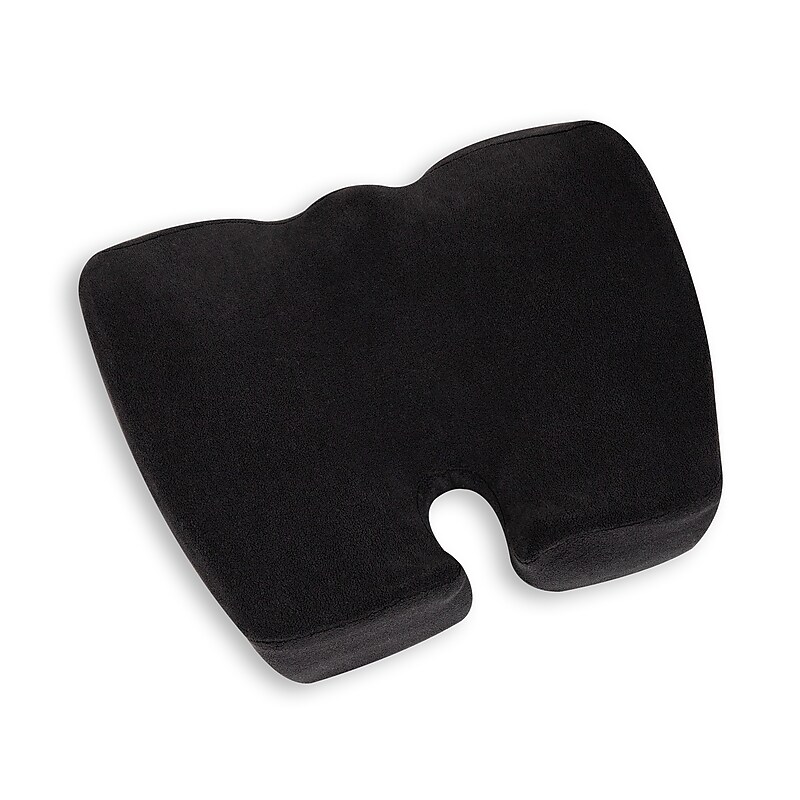 Mind Reader Memory Foam Office Chair Ergonomic Orthopedic Cushion, Black (ORTHOCUSH-BLK) image 1
