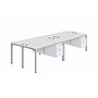 Boss Office Products Simple System 66"W Desk with Pedestal, White, 4/Set (SGSD016-202-WT)~#|#~0BA76305-B45F-41A8-935E1F875E919304_sc7