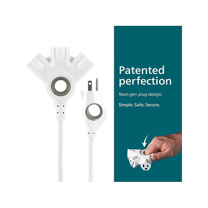 Philips EZ Grip 8' Indoor/Outdoor Extension Cord, 3-Outlet, 16 AWG